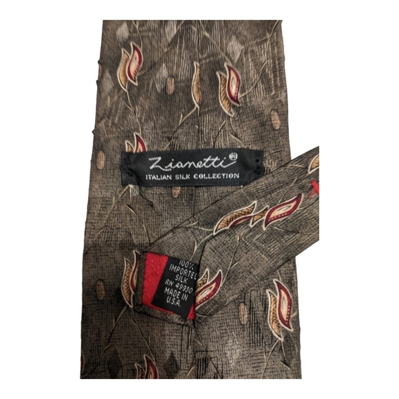 Zianetti Italian Silk Collection Lot of 2 Men's Ties Made in USA - Picture 4 of 4